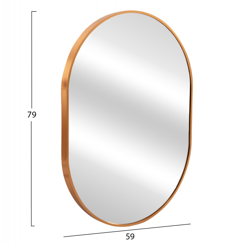 Καθρέπτης "ARCHER" από αλουμίνιο σε χρώμα χρυσό 59x79