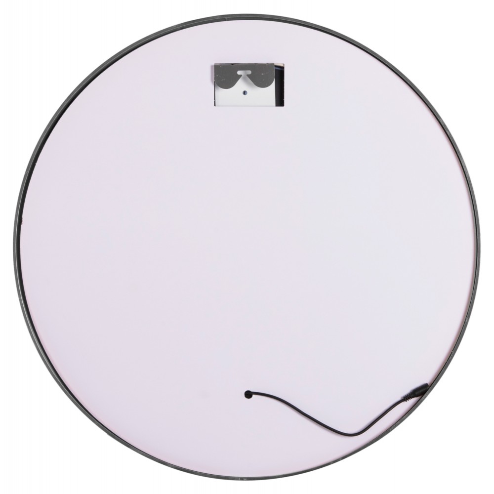 Καθρέπτης "ROUNDER" LED από αλουμίνιο σε χρώμα ασημί Φ80