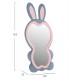 Καθρέπτης δαπέδου "BUNNY" παιδικός από mdf σε χρώμα μπλε/ροζ 80x162