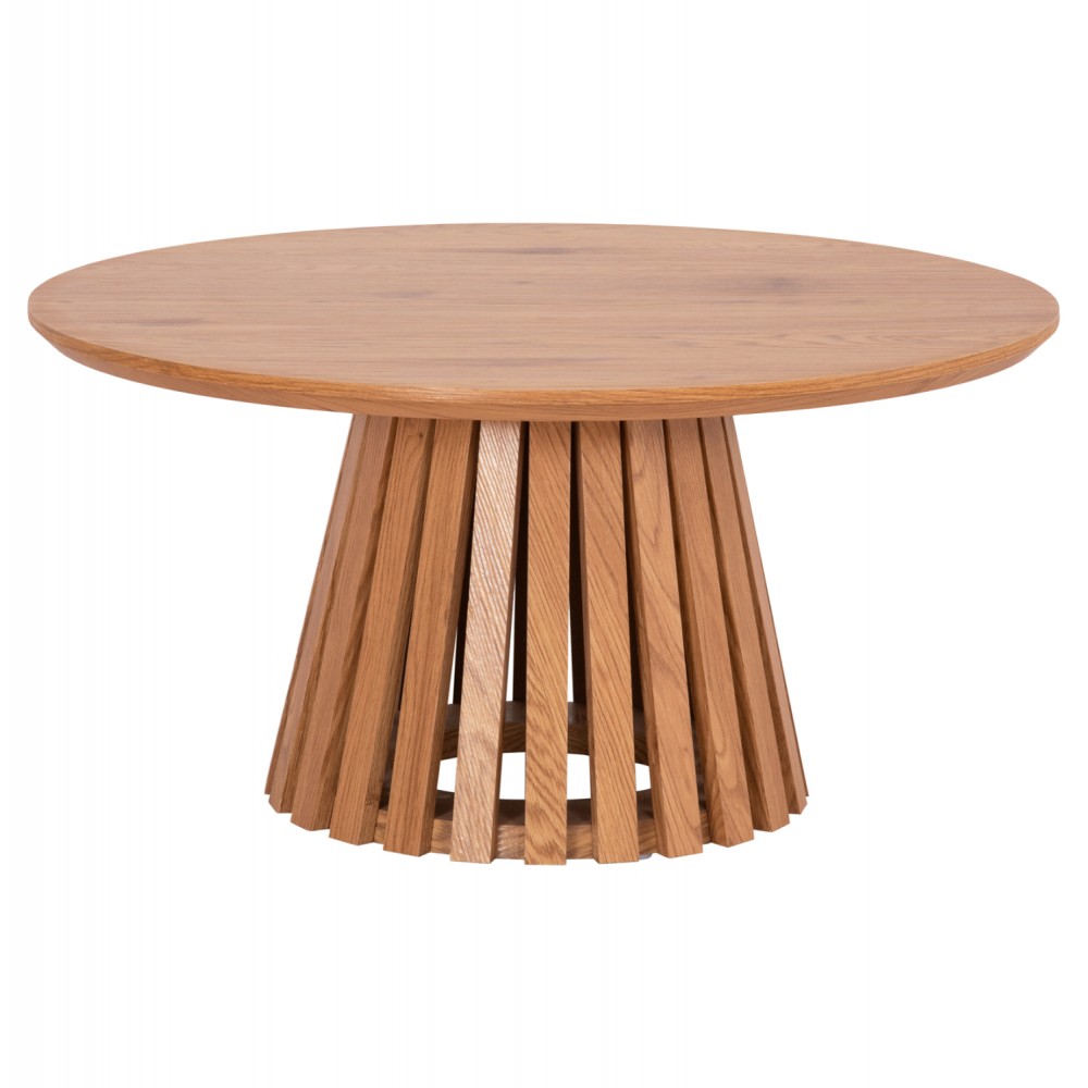 Τραπέζι σαλονιού "TALBERT" από mdf σε χρώμα φυσικό Φ80x40.5