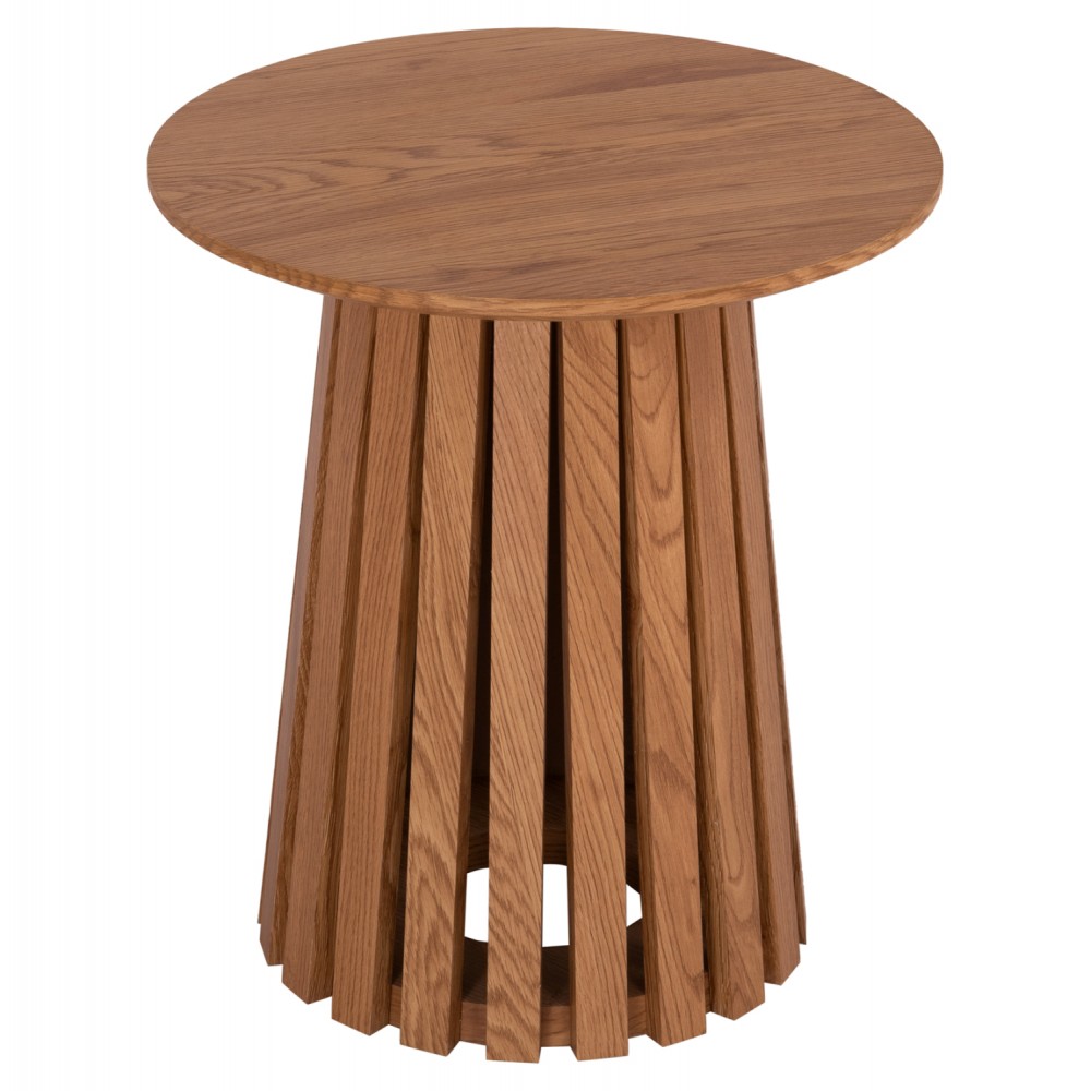 Τραπέζι βοηθητικό "TALBERT" από mdf σε χρώμα φυσικό Φ45x50.5