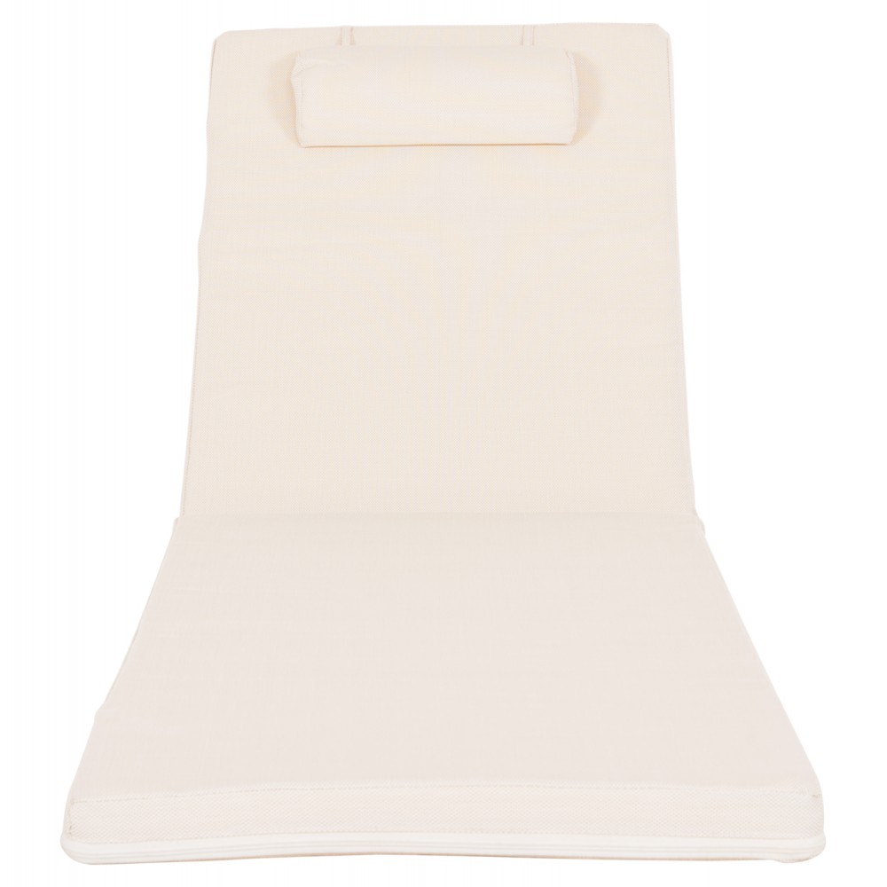 Μαξιλάρι ξαπλώστρας "SIFNOS" από textilene σε χρώμα μπεζ 190(114-76)x58x6.5