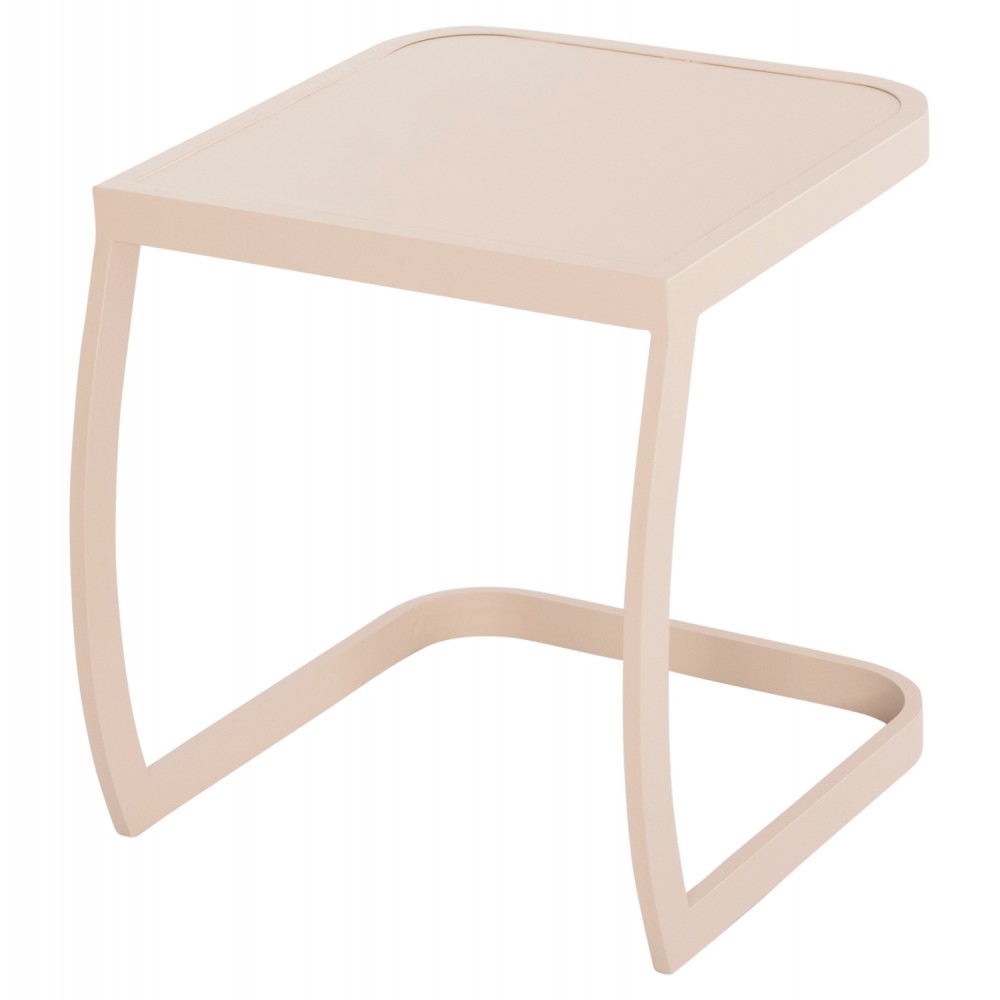 Βοηθητικό τραπέζι ξαπλώστρας "RICKON" από αλουμίνιο σε χρώμα σαμπανί 45.5x47x49.5