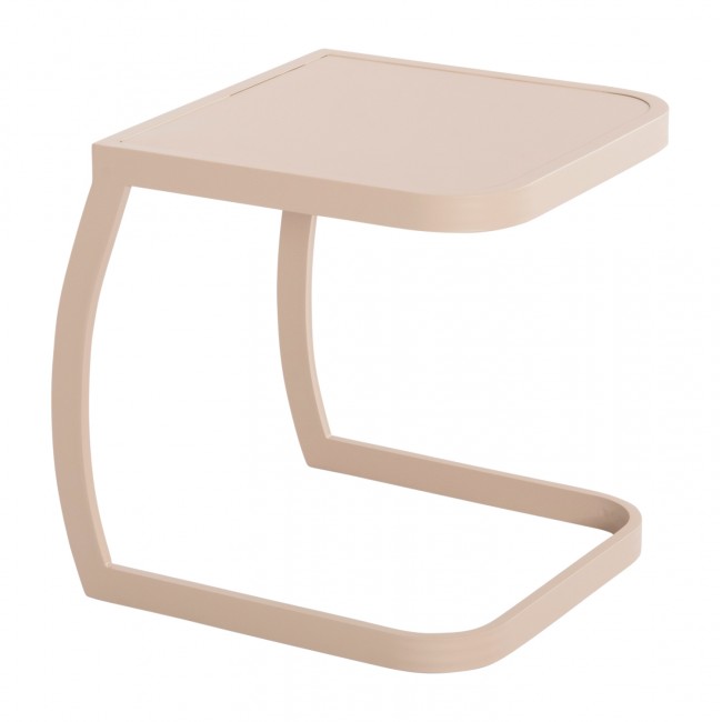 Βοηθητικό τραπέζι ξαπλώστρας "RICKON" από αλουμίνιο σε χρώμα σαμπανί 45.5x47x49.5