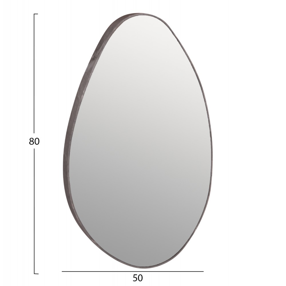 Καθρέπτης τοίχου "DROP" από mdf σε χρώμα γκρι μαρμάρου 50x80