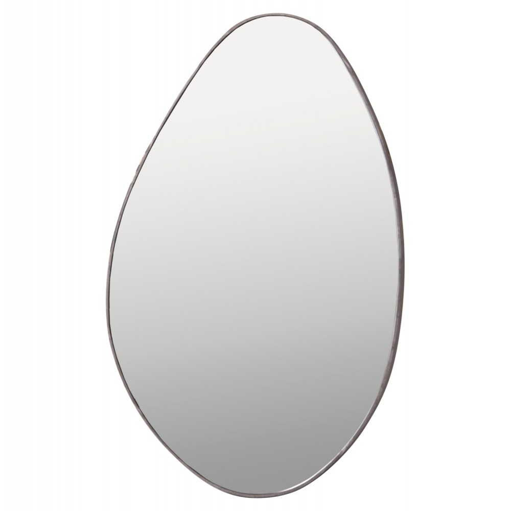 Καθρέπτης τοίχου "DROP" από mdf σε χρώμα γκρι μαρμάρου 50x80