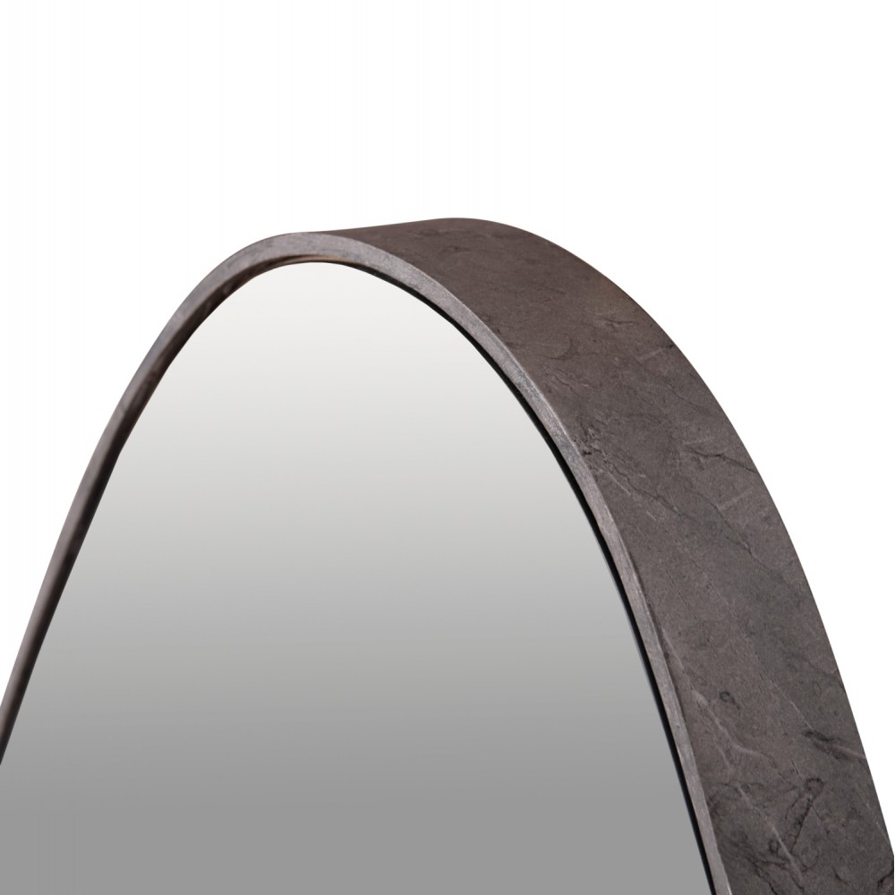 Καθρέπτης τοίχου "DROP" από mdf σε χρώμα γκρι μαρμάρου 50x80