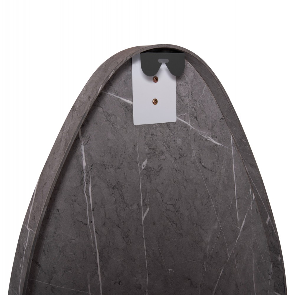 Καθρέπτης τοίχου "DROP" από mdf σε χρώμα γκρι μαρμάρου 50x80