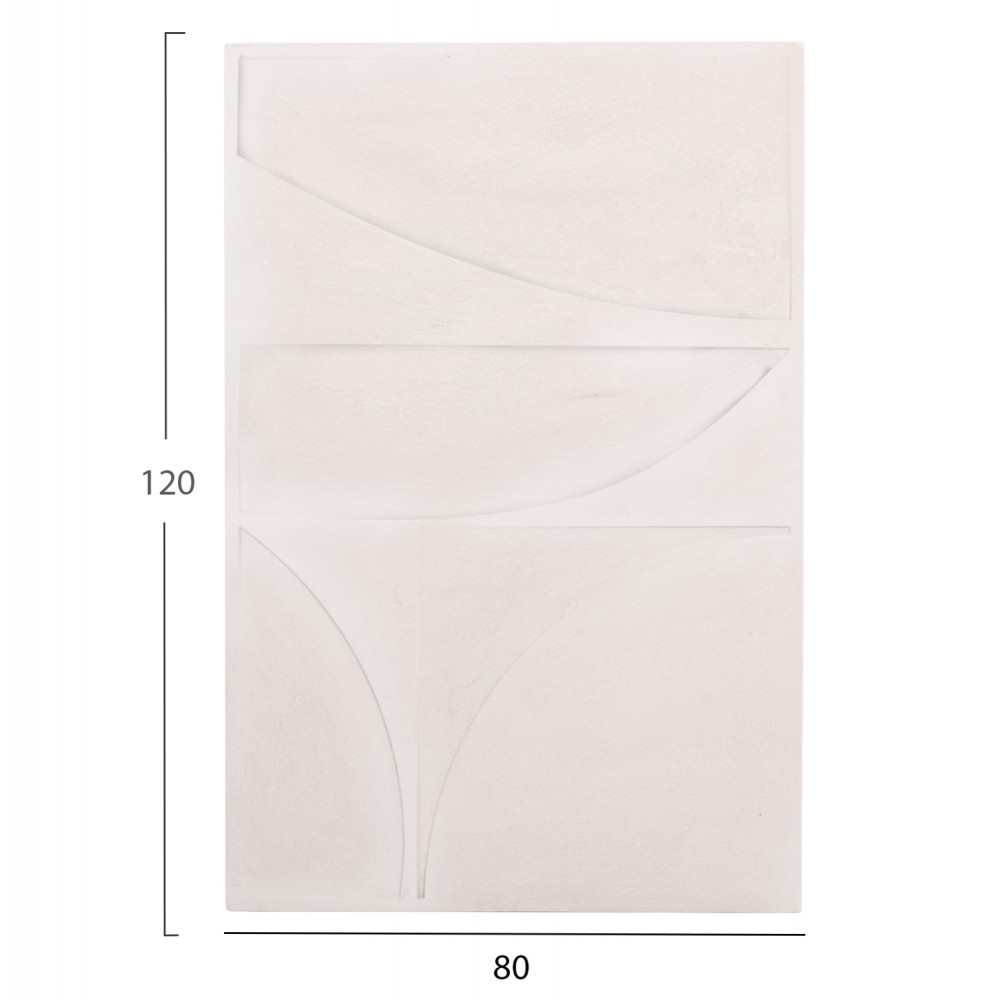 Πίνακας "SANTORINI" από mdf σε χρώμα υπόλευκο 80x4x120