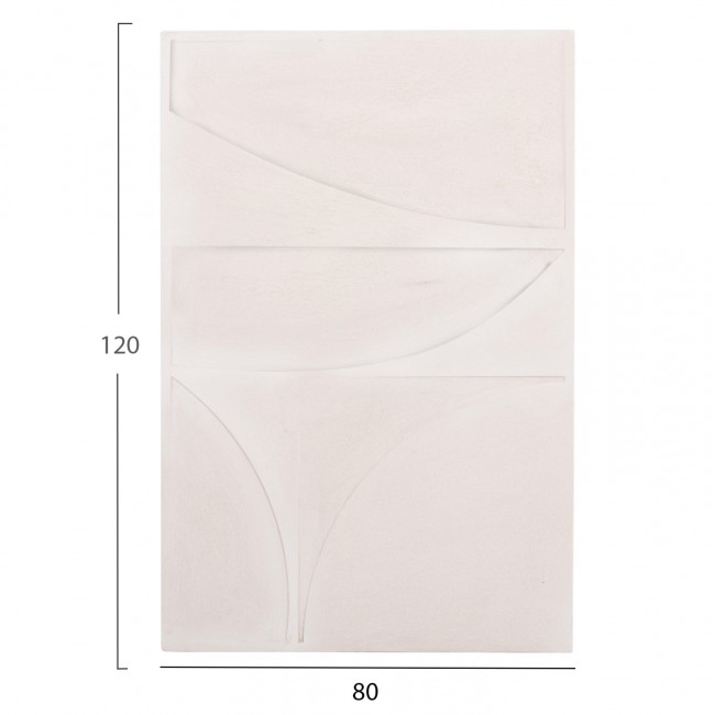 Πίνακας "SANTORINI" από mdf σε χρώμα υπόλευκο 80x4x120