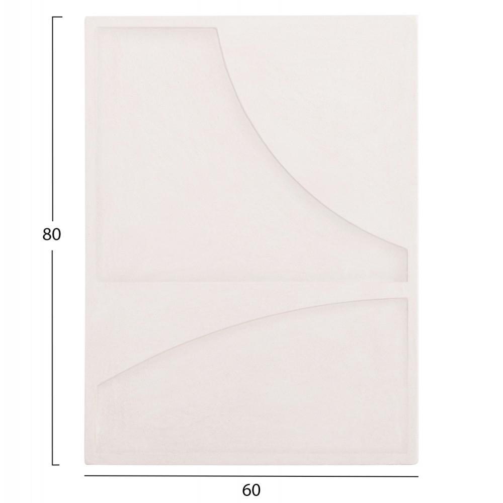 Πίνακας "SANTORINI" από mdf σε χρώμα υπόλευκο 60x4x80