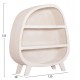 Ραφιέρα "SANTORINI" από mdf σε χρώμα υπόλευκο 120x38x133