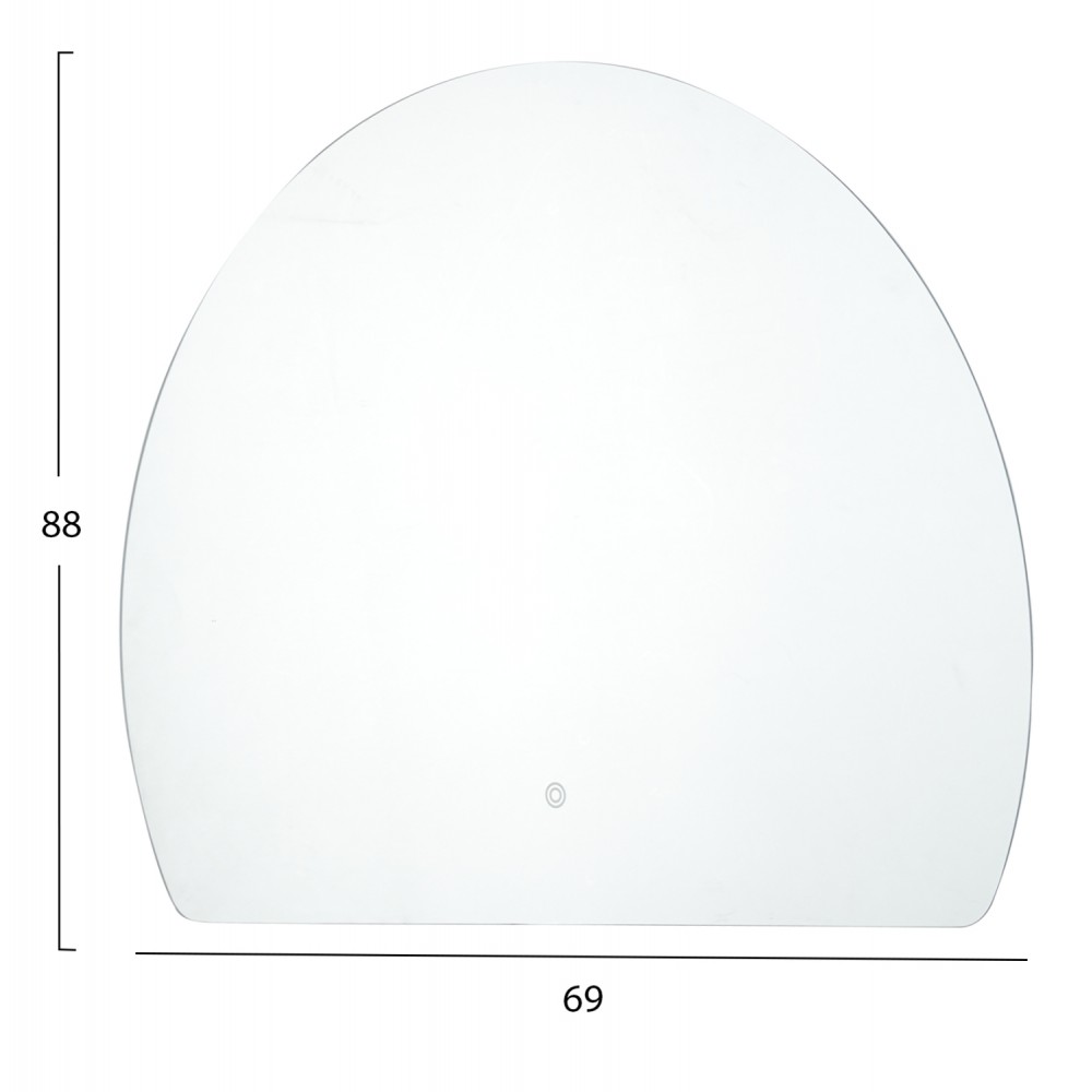 Καθρέπτης τοίχου "TORCH" led χωρίς πλαίσιο 89x69