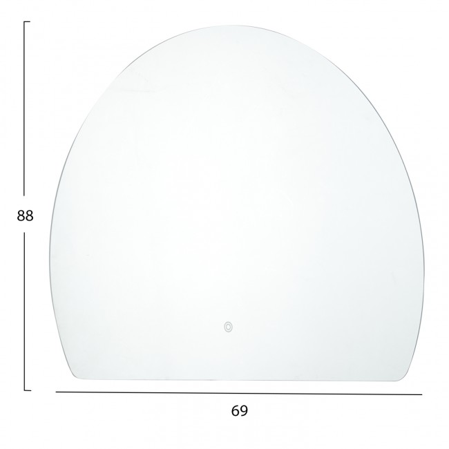 Καθρέπτης τοίχου "TORCH" led χωρίς πλαίσιο 89x69