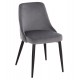 Καρέκλα "SERENITY" από ύφασμα βελούδο/μέταλλο σε χρώμα γκρι/μαύρο 51x54x83.5