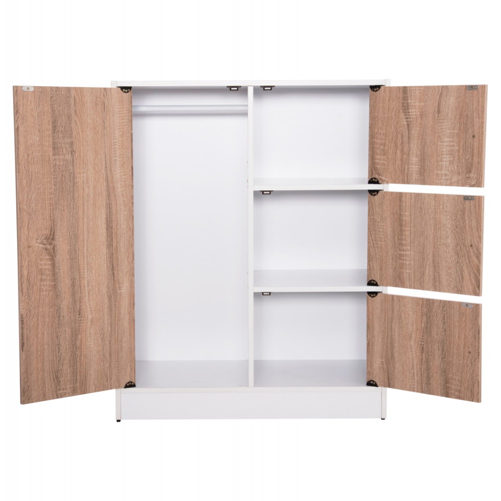 Ντουλάπι βοηθητικό "MATIN" σε χρώμα λευκό/σονόμα oak 80x39.5x99.5