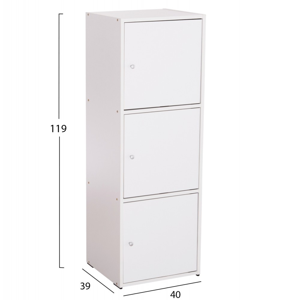 Ντουλάπι βοηθητικό "SORIANO" σε χρώμα λευκό 40x39x119