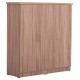 Ντουλάπα τρίφυλλη "BAILEY" σε χρώμα σονόμα oak 120-116x40x123.5