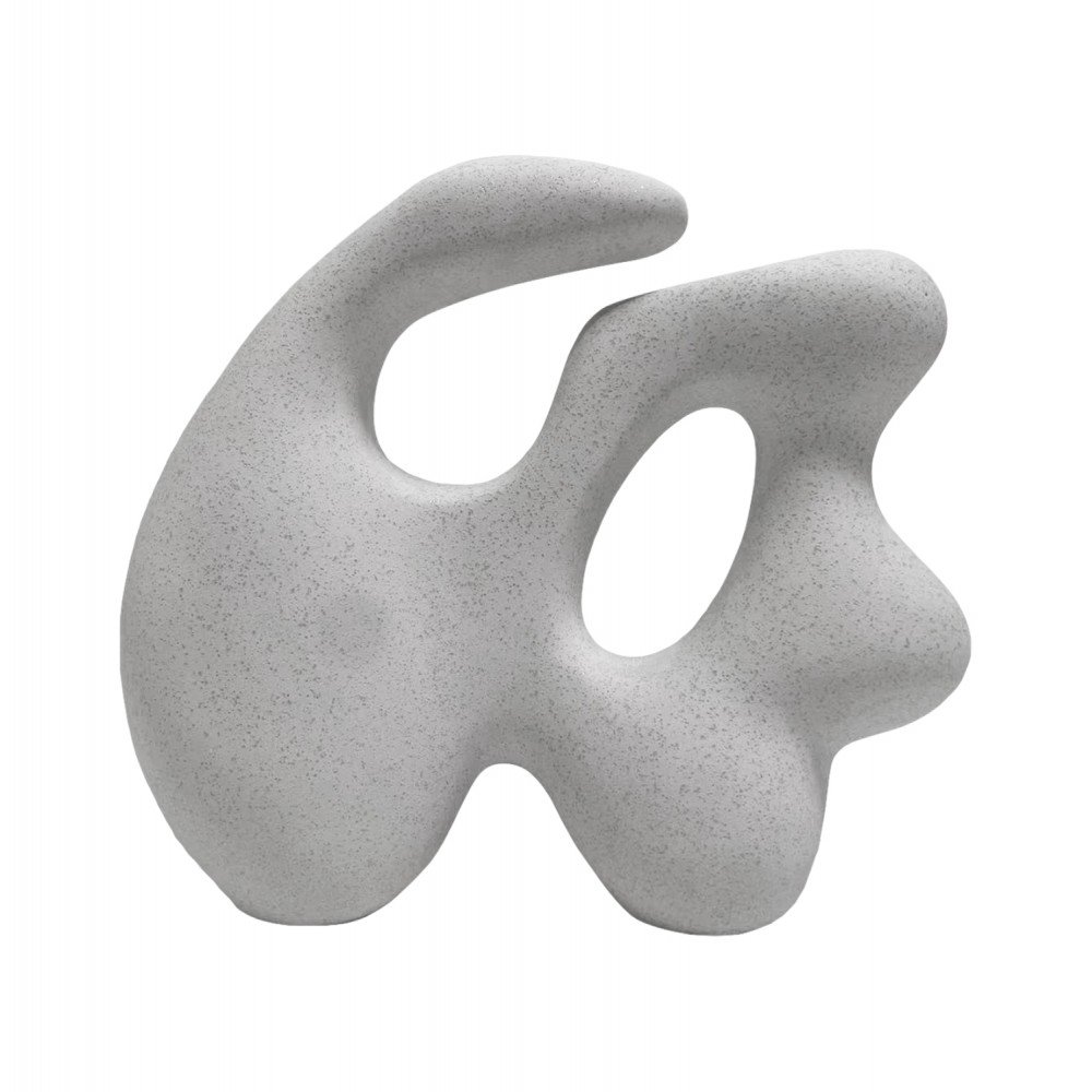 Επιτραπέζιο διακοσμητικό "ISIL" κεραμικό σε χρώμα υπόλευκο 33.5x15.5x30