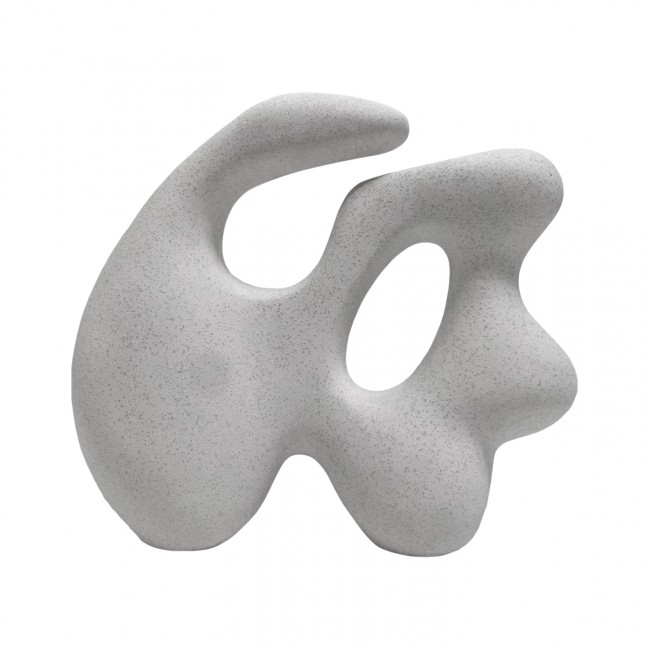 Επιτραπέζιο διακοσμητικό "ISIL" κεραμικό σε χρώμα υπόλευκο 33.5x15.5x30