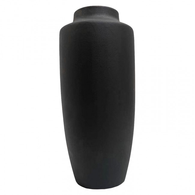 Επιτραπέζιο διακοσμητικό βάζο "GALAD" κεραμικό σε χρώμα μαύρο ματ Φ18.5x40