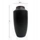 Επιτραπέζιο διακοσμητικό βάζο "GALAD" κεραμικό σε χρώμα μαύρο ματ Φ16x32