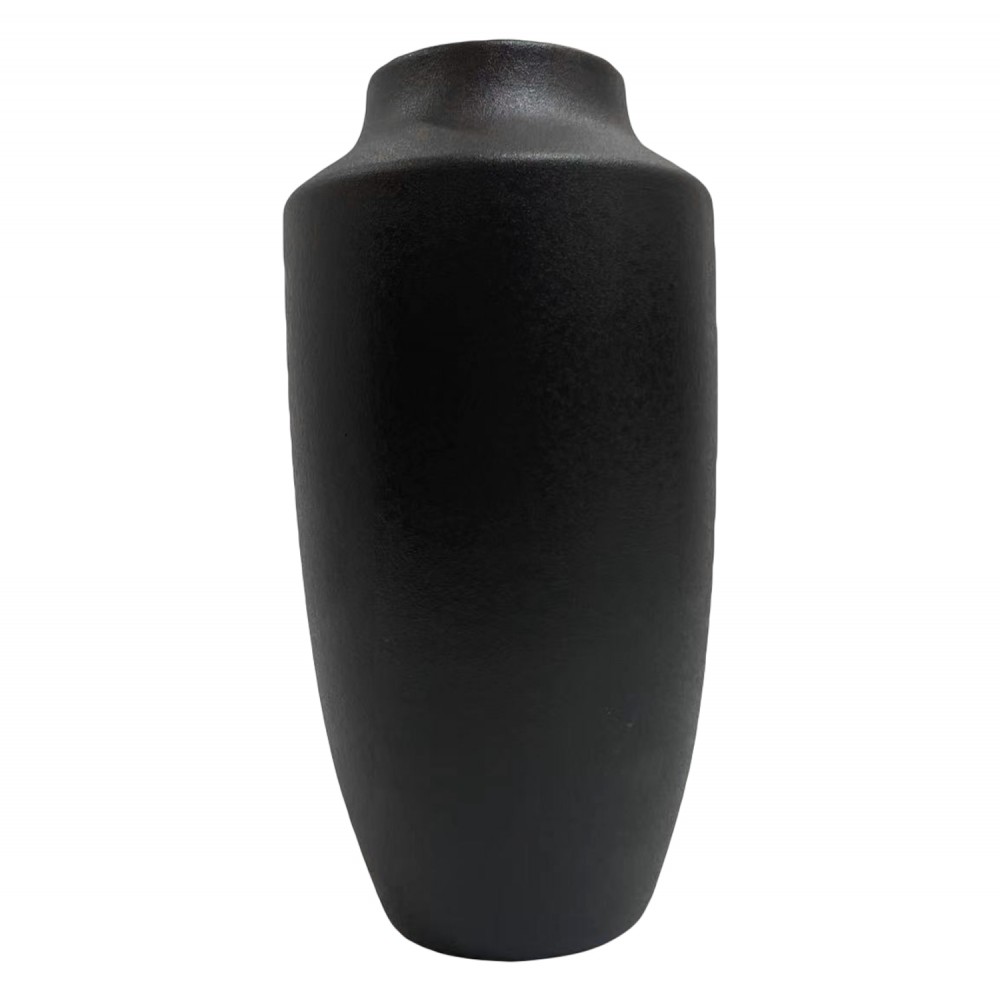 Επιτραπέζιο διακοσμητικό βάζο "GALAD" κεραμικό σε χρώμα μαύρο ματ Φ16x32