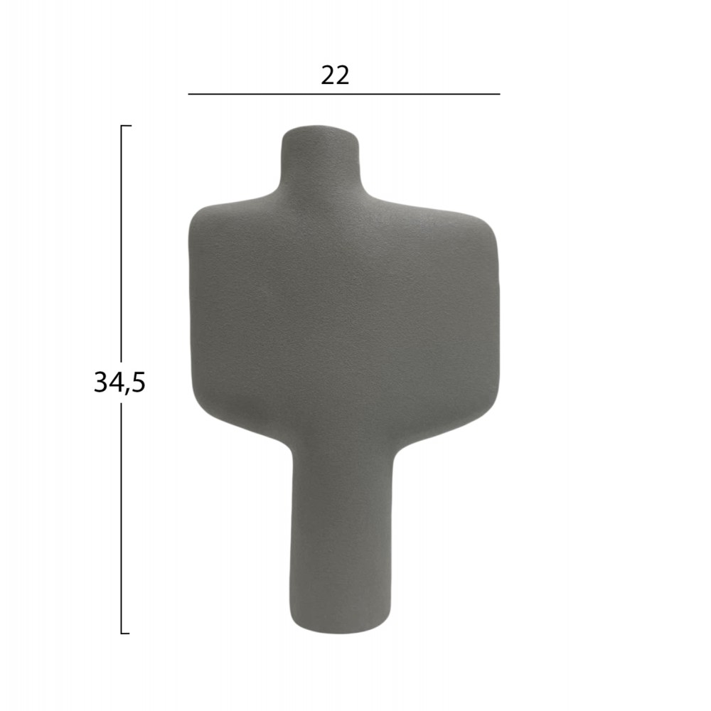 Επιτραπέζιο διακοσμητικό "ARKEN" κεραμικό σε χρώμα γκρι ματ 22x8x34.5