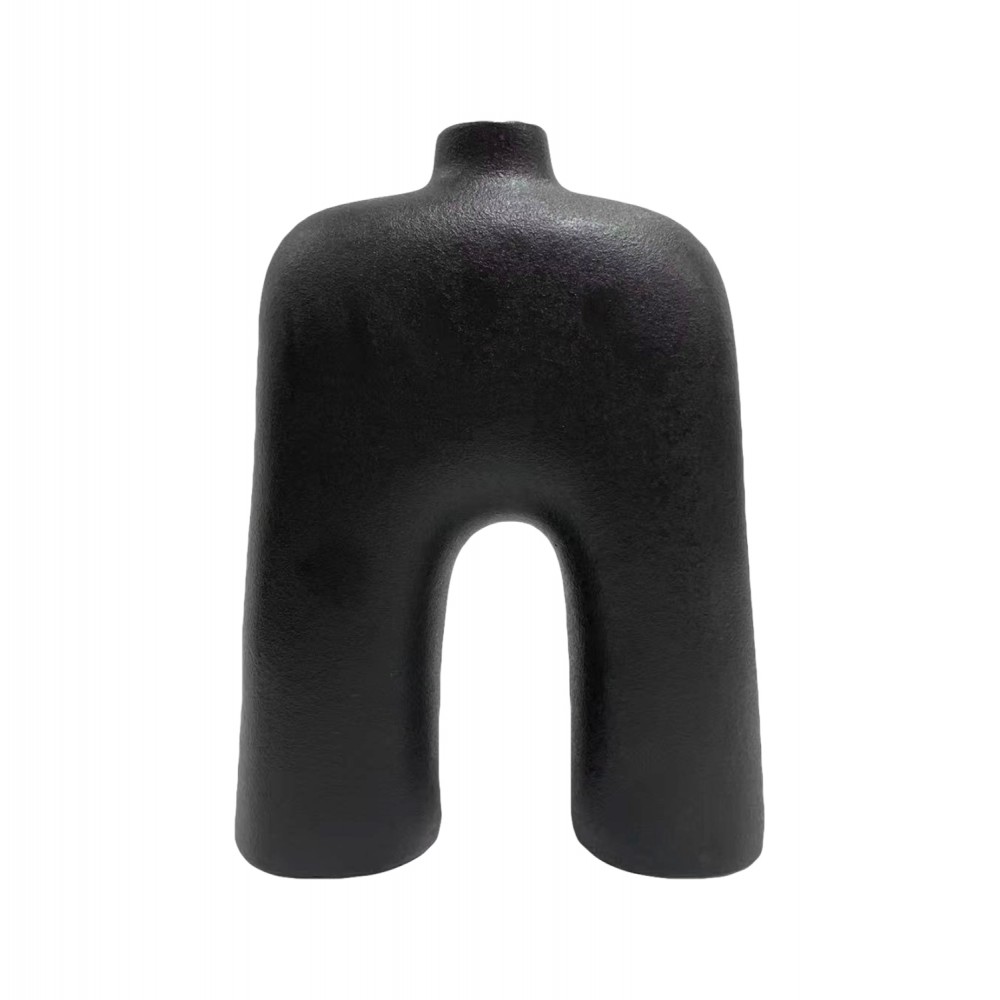 Επιτραπέζιο διακοσμητικό "ISIL" κεραμικό σε χρώμα μαύρο ματ 21x6.7x29.2