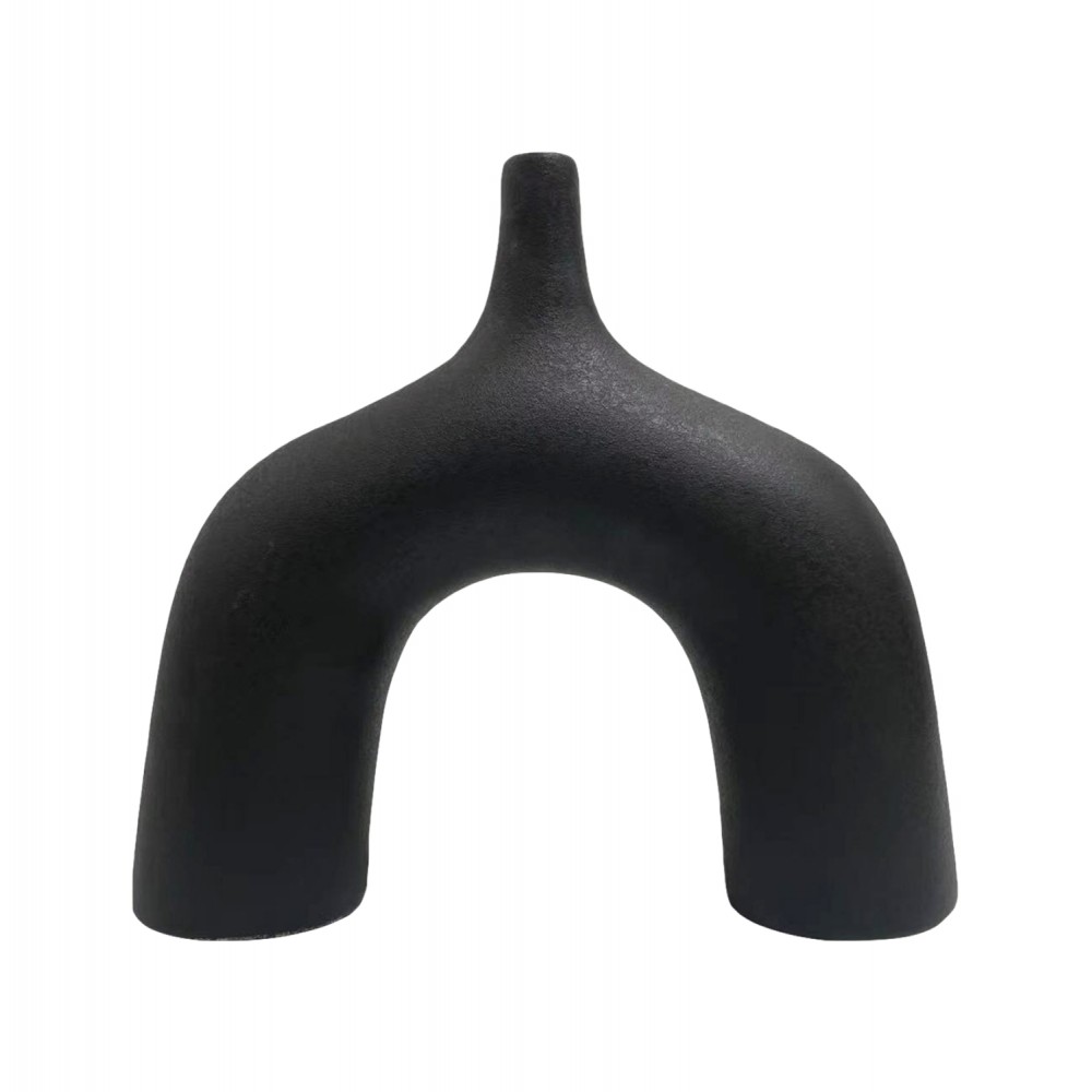 Επιτραπέζιο διακοσμητικό "ISIL" κεραμικό σε χρώμα μαύρο ματ 34x10x33