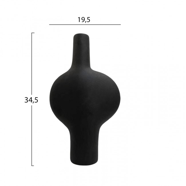 Επιτραπέζιο διακοσμητικό "ARKEN" κεραμικό σε χρώμα μαύρο ματ 19.5x8x34.5