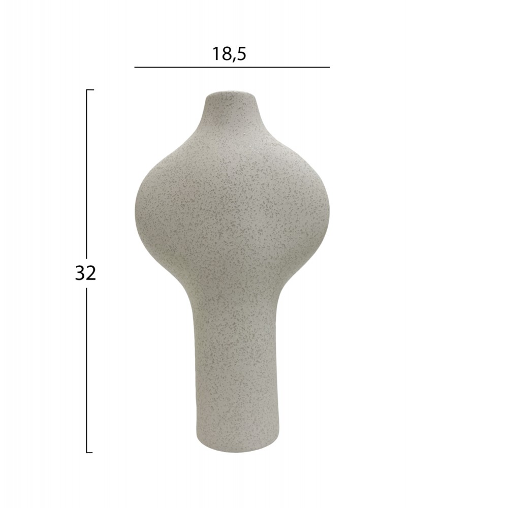 Επιτραπέζιο διακοσμητικό "ARKEN" κεραμικό σε χρώμα υπόλευκο 18.5x8.5x32