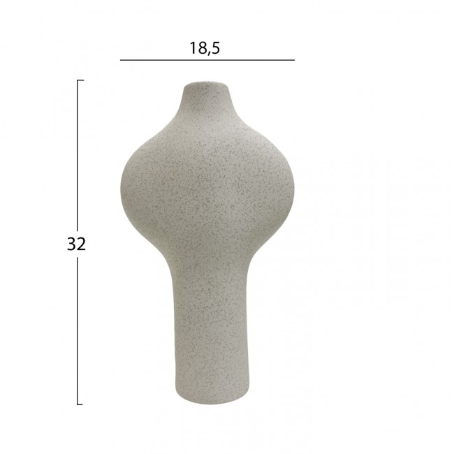 Επιτραπέζιο διακοσμητικό "ARKEN" κεραμικό σε χρώμα υπόλευκο 18.5x8.5x32