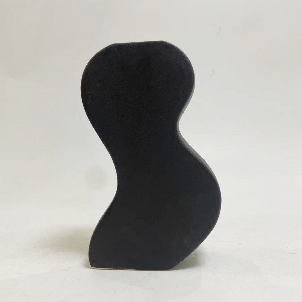 Επιτραπέζιο διακοσμητικό "SEBOR" κεραμικό σε χρώμα μαύρο ματ 13.5x6x21.5