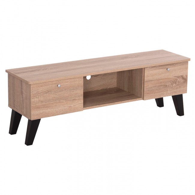 Έπιπλο τηλεόρασης "IREN" σε χρώμα σονόμα/μαύρο 120x32,5-34x41