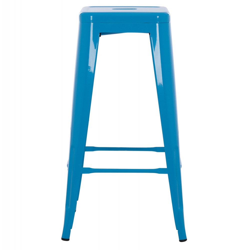 Σκαμπό μπαρ "MELITA-PRO" από μέταλλο σε χρώμα μπλε 43x43x78