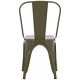 Καρέκλα "MELITA" από μέταλλο σε χρώμα λαδί 43x50x82