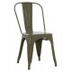 Καρέκλα "MELITA" από μέταλλο σε χρώμα λαδί 43x50x82