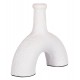 Διακοσμητικό βάζο "CLAYVON" από τερακότα σε χρώμα λευκό 23.5x7.5x21