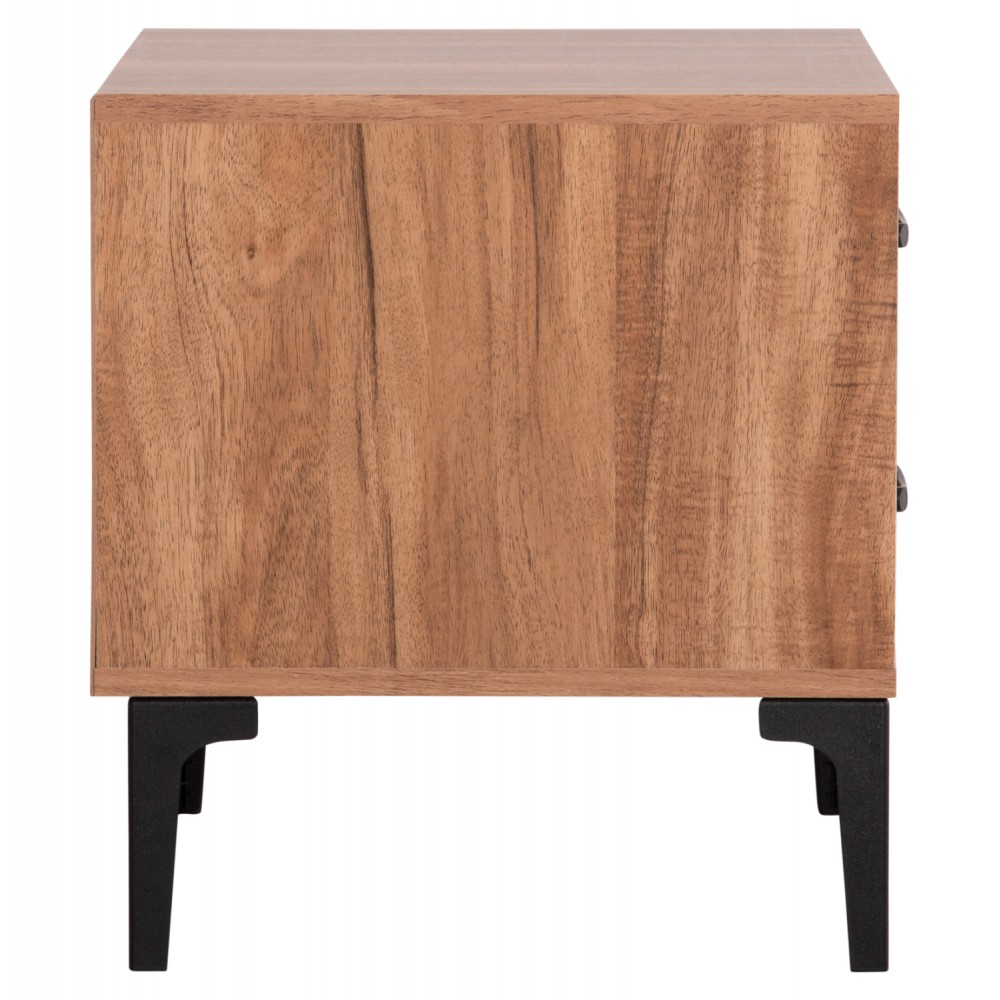 Κομοδίνο "HARRY" σε χρώμα φυσικό/μαύρο 55x43x48