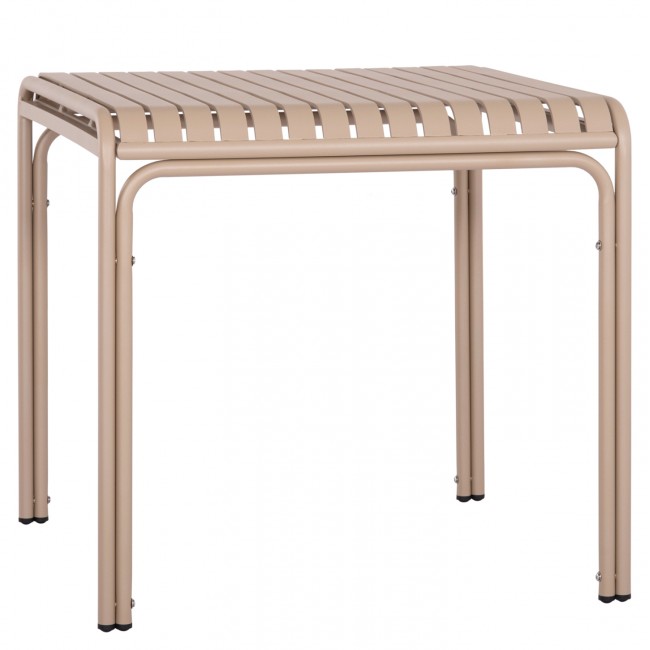 Τραπέζι "RACHEL" από αλουμίνιο σε χρώμα σαμπανί 80x80x76