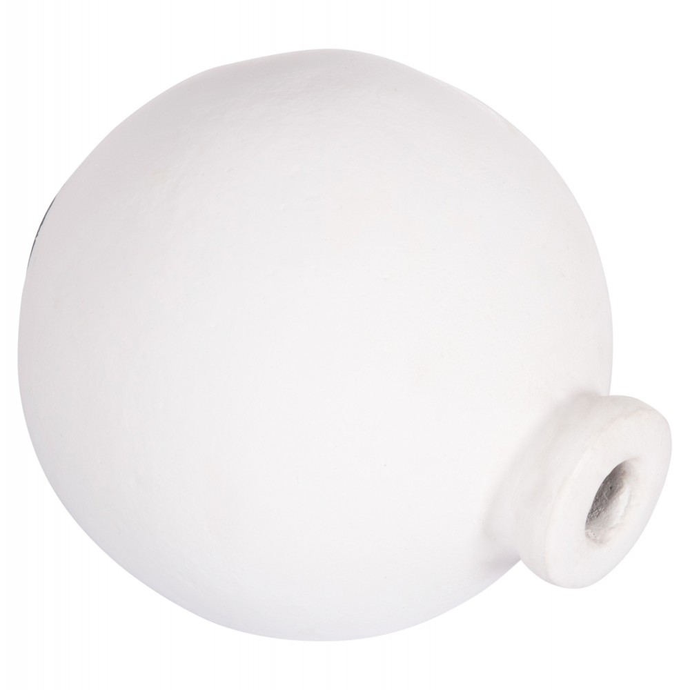 Διακοσμητικό βάζο "CLAYVON" από τερακότα σε χρώμα λευκό 18x18x20