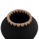 Διακοσμητικό βάζο "RENTON(L)" από τερακότα/ψάθα σε χρώμα μαύρο/φυσικό Φ32x26.5