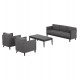 Σετ σαλόνι εξωτερικού χώρου "LARRY" 4τμχ από αλουμίνιο/ύφασμα σε χρώμα γκρι