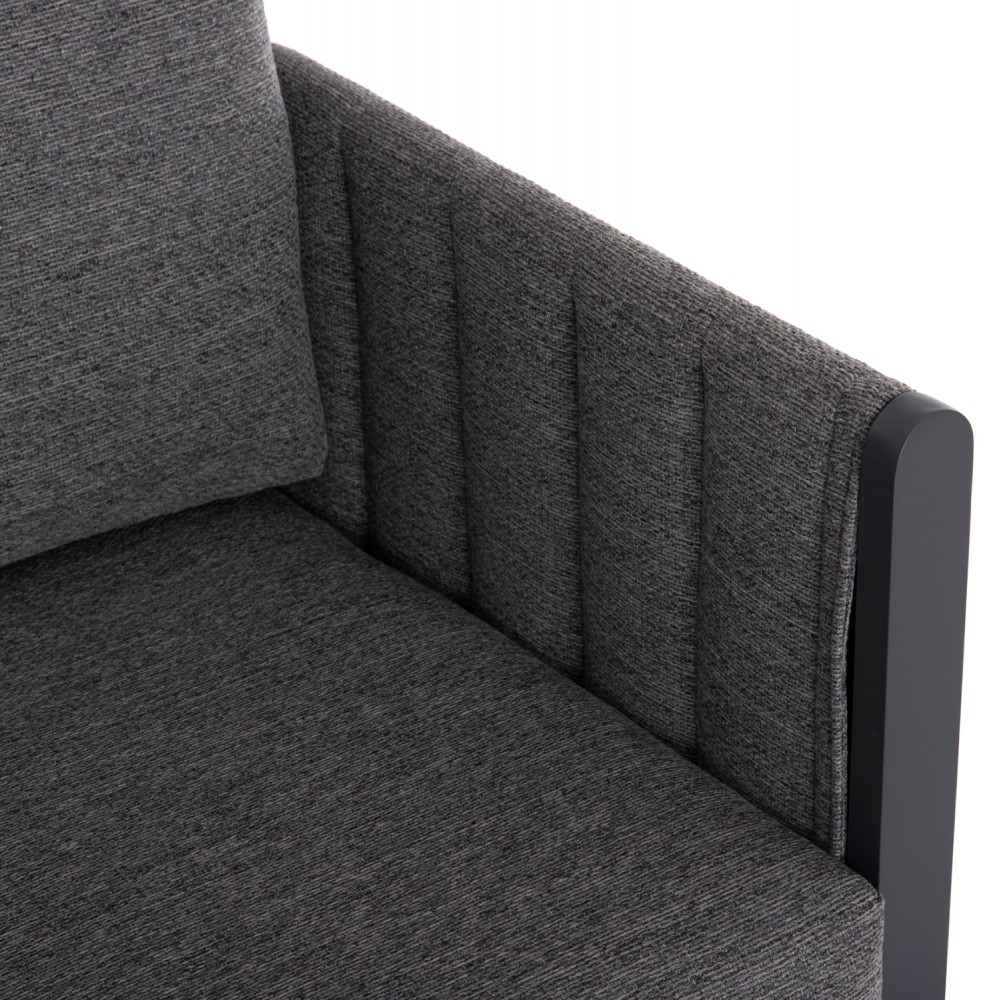 Σετ σαλόνι εξωτερικού χώρου "LARRY" 4τμχ από αλουμίνιο/ύφασμα σε χρώμα γκρι