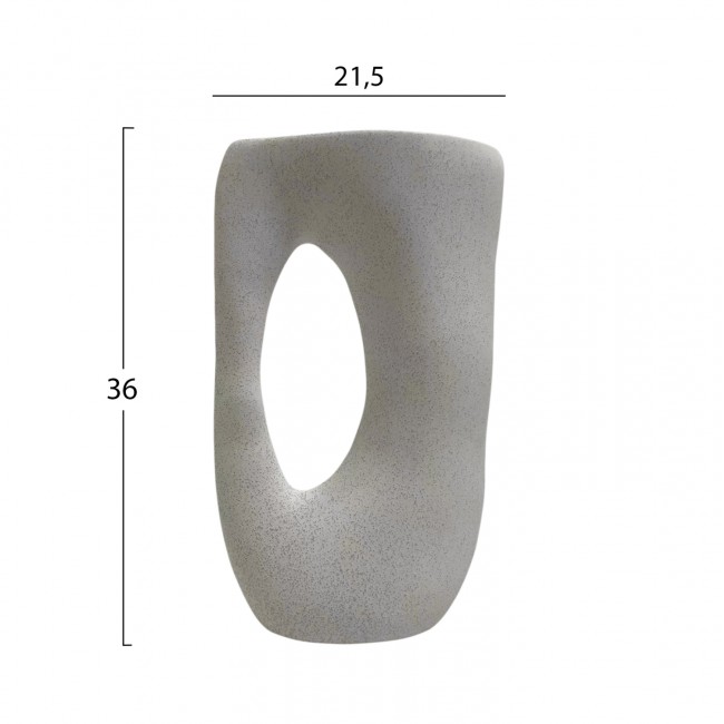 Επιτραπέζιο διακοσμητικό "SEBOR" κεραμικό σε χρώμα υπόλευκο 21.5x8.5x36