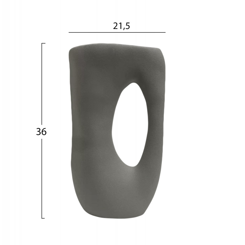 Επιτραπέζιο διακοσμητικό "SEBOR" κεραμικό σε χρώμα γκρι 21.5x8.5x36