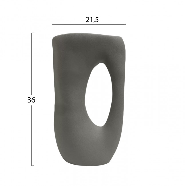 Επιτραπέζιο διακοσμητικό "SEBOR" κεραμικό σε χρώμα γκρι 21.5x8.5x36