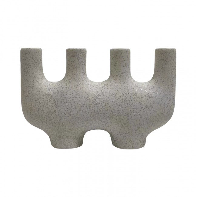 Επιτραπέζιο διακοσμητικό "MANI" κεραμικό σε χρώμα υπόλευκο 21x6x13