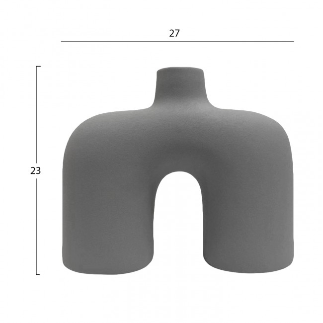 Επιτραπέζιο διακοσμητικό "ISIL" κεραμικό σε χρώμα γκρι 27x9x23